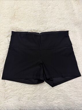 Women's Black High-Waist Performance Shorts